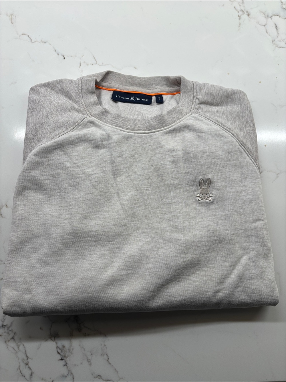 Psycho Bunny Men's Beige Heather Crewneck Sweatshirt
